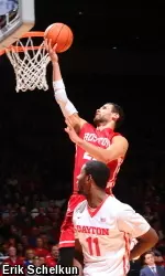 Junior Nathan Dieudonne recorded his second double-double of the season with 16 points and a game-high 11 rebounds.