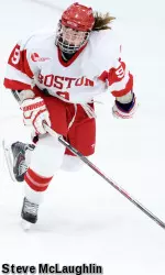 Junior Sarah Lefort logged her second straight two-goal game on Saturday.