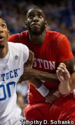 Sophomore Blaise Mbargorba went 6-of-8 to finish with a team-high 13 points.