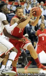 Senior Dom Morris tallied 17 points to become the 33rd Terrier to reach 1,000 points in program history.