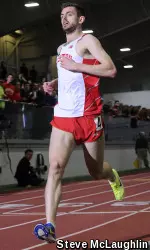 Senior Rich Peters has the top time among Patriot League athletes in three different events.