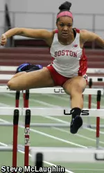 Sophomore Catherine Sampson finished third in the pentathlon on Friday.