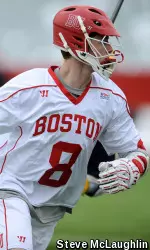 Freshman Pat Myers leads the Terriers in goals (3), assists (4) and points (7).