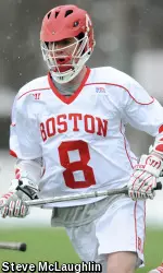 Freshman Pat Myers set program records for goals (3) and points (4) in a game.