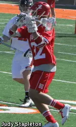 Freshman James Clarke scored twice for the Terriers on Saturday.