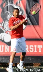 Sophomore Mario Sandoval rallied from a set down for a No. 4 singles victory.