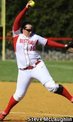 Freshman Makinna Akers (2-1) limited Providence to just six hits for her first complete-game win.