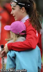 The Terriers and Hannah O'Brien forged a friendship through the Friends of Jaclyn Foundation in 2010.