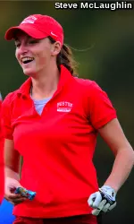 Junior Kristyna Pavlickova fired a second-round 74 to move into second place entering Sunday.