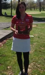 Freshman Adela Cejnarova was named Patriot League Rookie of the Year after her fifth-place performance.