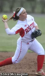 Junior Emily Felbaum broke open the game in the sixth with a two-RBI double.