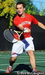 Senior Jesse Frieder leads the Terriers with eight singles wins during the dual season.