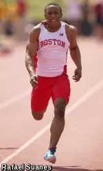 Freshman Justin Flynn has the fastest 100m dash time in the Patriot League this season.