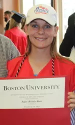 Senior Jayme Mask graduated cum laude with degrees in biology and psychology.