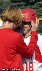 Facing an 0-2 count, senior Brittany Clendenny hit a walk-off RBI single in the eighth