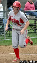 Senior Chelsea Kehr hit her first homer of the season, a three-run blast, in the first.