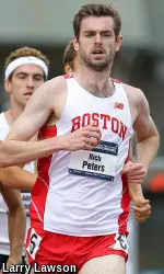 Peters' top time in the 1,500m run this year is 3:38.83.