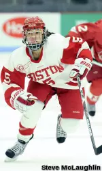 Meghan Riggs earned "Distinguished Scholar" status after being named to the All-Academic Team all four seasons at BU.