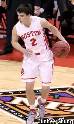 Junior John Papale and the Terriers will play 14 games at home, including eight Patriot League contests in Agganis Arena.