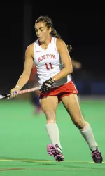 Sophomore Taylor Blood scored her second goal of the season against Northeastern.