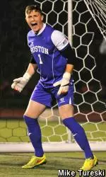 Senior Nick Thomson had a career-high nine saves and his first career assist for the Terriers.