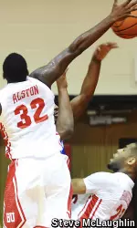 Junior Justin Alston hauled in a career high 12 rebounds with a personal-best four blocks.