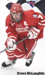 Cason Hohmann recorded a career-best four points (1g, 3a) in last year's win over the Badgers.