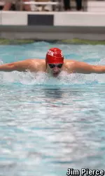 Garrett Chin swam a personal-best time in the 200 fly