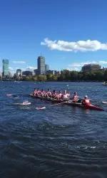 BU placed all three of its boats in the top 10 of the HOCR men's club 8 competition on Saturday