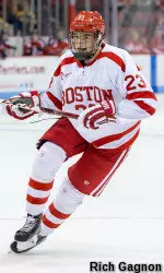 Jakob Forsbacka Karlsson was impressive in his Agganis debut.