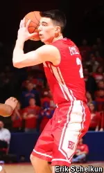 Senior John Papale led BU for the second consecutive game with 21 points