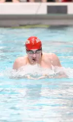 Daniel Andronov placed 2nd in the 100 breaststroke