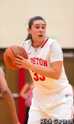 Meghan Green leads the team in points and rebounds.