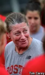 Head coach Nancy Feldman in her 21st season at BU.