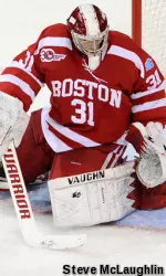 Senior Sean Maguire earned his first shutout since March 15, 2013.