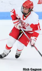 Sophomore Victoria Bach notched both of the Terriers' third-period goals on Sunday.