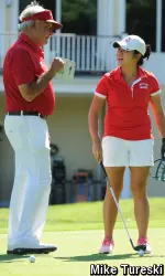 Head coach Bruce Chalas and reigning Patriot League Rookie of the Year Phyllis Tang will look to lead BU to its second straight conference title in 2016.