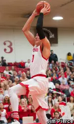 Sophomore Nick Havener tallied a career-high 18 points and 11 rebounds for BU's second double-double of the season.