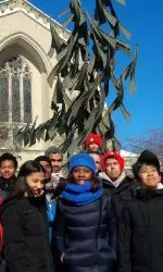 The nonprofit group Ice Hockey in Harlem visited Boston University on Fri. & Sat. for an educational tour