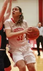 Meghan Green posted her fourth double-double of the season.