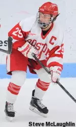 Poulin registered a point in all but one of the Terriers' January contests.