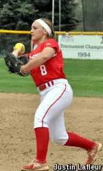 Senior Emily Felbaum had one of BU's seven hits and scored the Terriers' lone run.