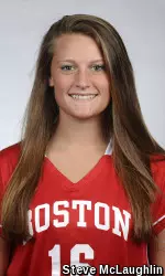 Freshman Mikenzie Larivee scored the first two goals of her career against the Eagles.