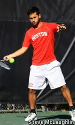 Senior Emilio Teran was one of four Terriers to win at least five games in singles action against the No. 49 Bears.