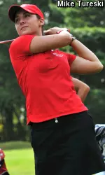 Sophomore Adela Cejnarova led after each round on Saturday and has a five-stroke advantage entering Sunday.