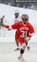 Sophomore Sam Talkow led the Patriot League in faceoff percentage and ground balls per game.