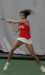 Freshman Iryna Kostirko leads the Terriers with 12 singles wins during the dual season.