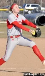Junior Melanie Russell struck out a season-high eight hitters.
