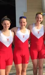 Cyndey Marks-Nicholes (L) and Claire Richer (R) earned All-Patriot League distinction on Tuesday