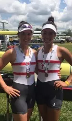 Brittany Murphy and Cynthia Herrera won bronze medals in women's lightweight doubles at the IRAs on Saturday